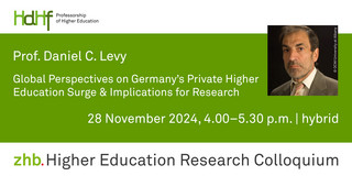 Announcement flyer of the talk including a portrait photo of Prof. Daniel C. Levy