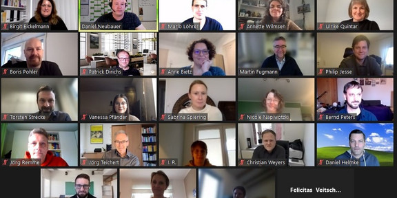 Screenshot der Teilnehmenden der Online Veranstaltung