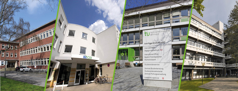 Fotocollage der 4 Standorte des zhb