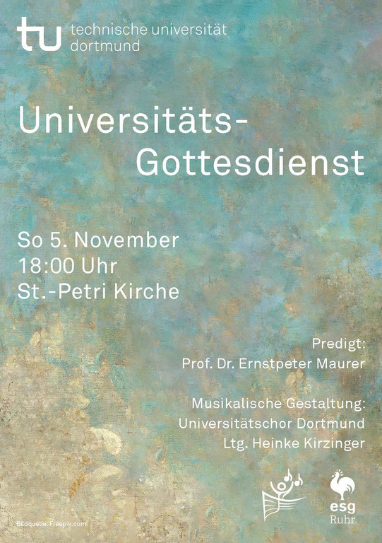 Werbeplakat für den Universitäts-Gottesdienst